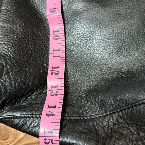 Margot black leather suede pack pack purse snap button & zipper closure … main image 6